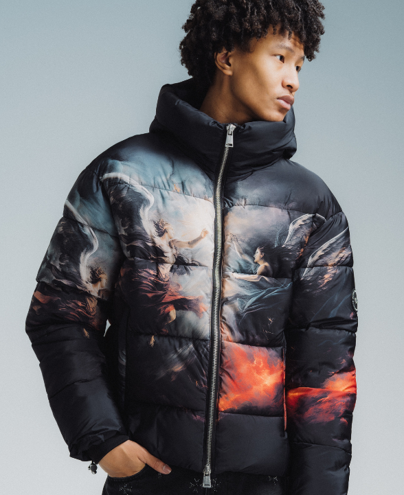 Man wears Supply & Demand Fable Jacket "AOP". Shop Fall Footwear / Jackets & puffers now at JD Sports. 