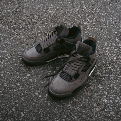 Jordan 4 Retro "Cave Stone / Black - Moon Particle" shoe. Shop Kid's Jordan now at JD Sports.