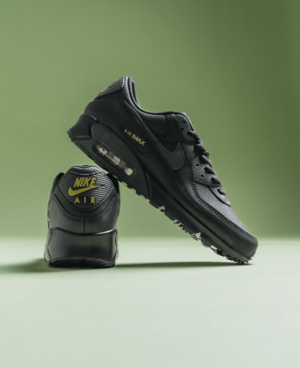 Nike Air Max 90 "Black / Buff Gold - Anthracite" shoe. Shop our go to's now at JD Sports. 