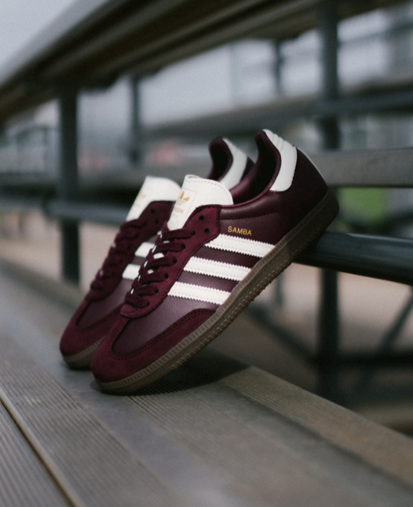 adidas Women's Samba OG "Maroon / Off White - Gum" shoe. Shop Samba now at JD Sports. 