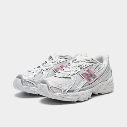 New Balance Children's 740 Silver Metallic / Signal Pink