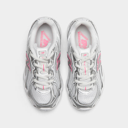 New Balance Children's 740 Silver Metallic / Signal Pink