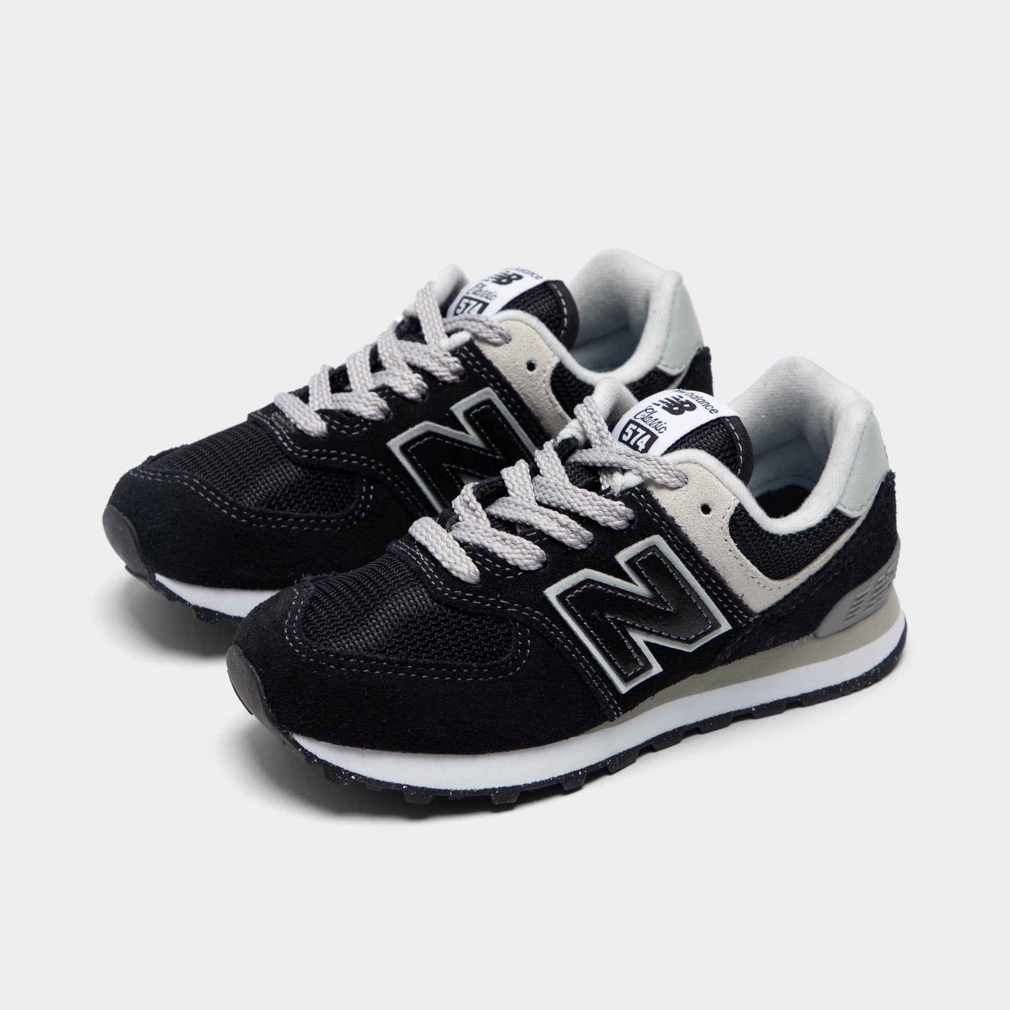 New Balance Children's 574 Black / White – JD Sports