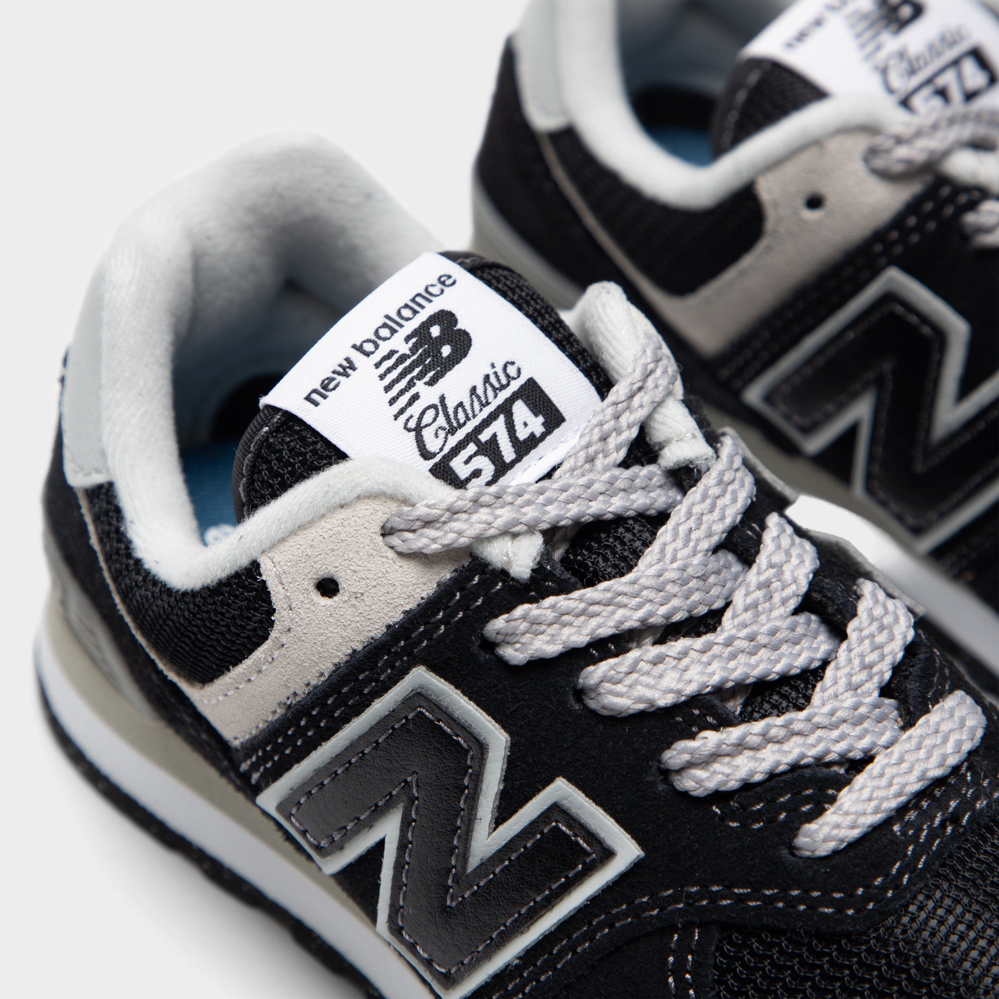 New Balance Children's 574 Black / White – JD Sports