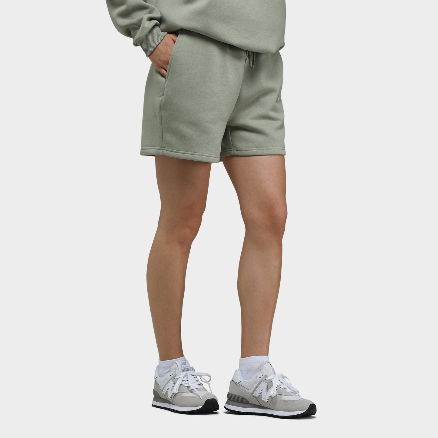 Pink Soda Women's Baton Fleece Shorts / Seagrass