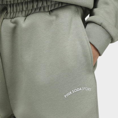 Pink Soda Women's Baton Fleece Shorts / Seagrass