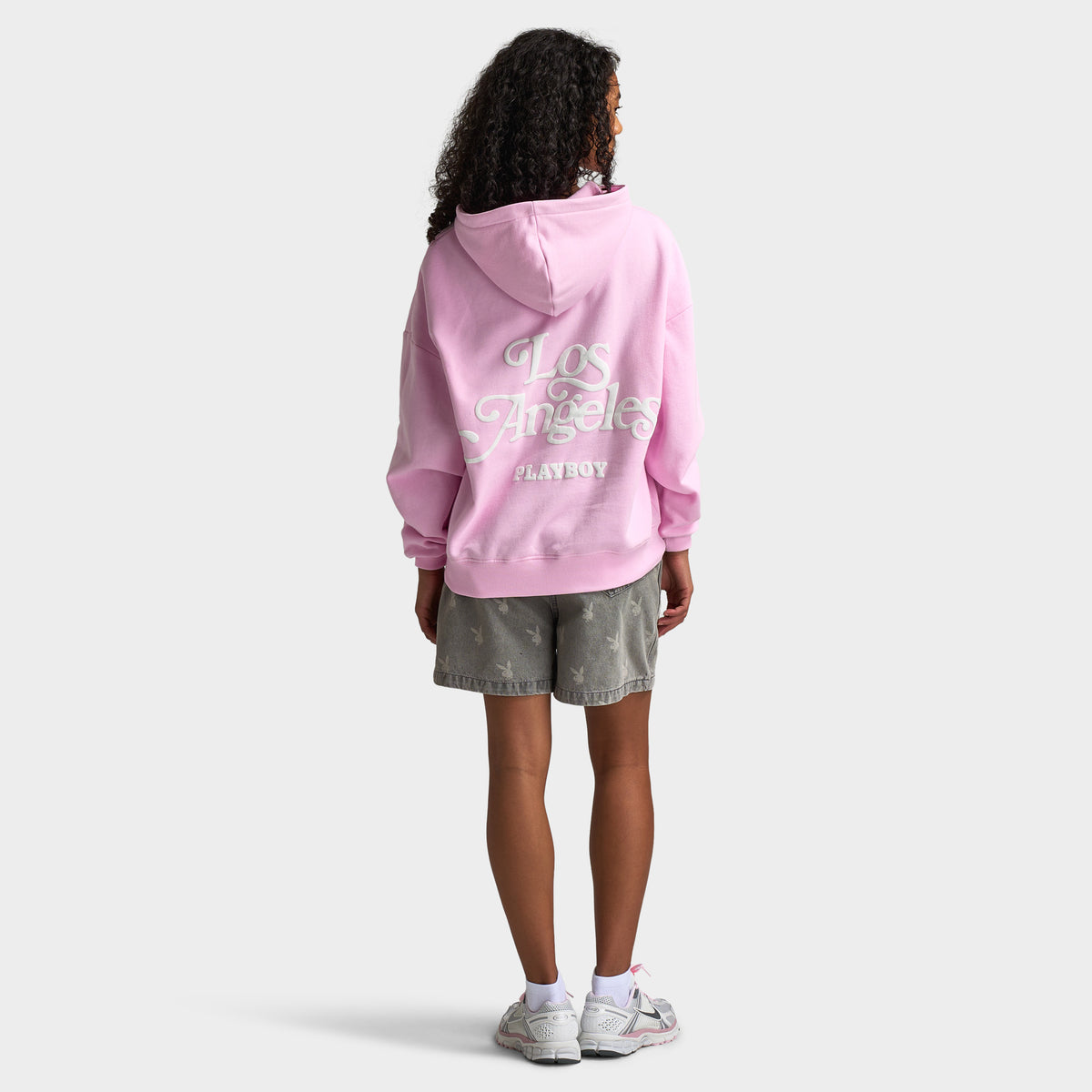 Playboy Front Zip Oversized Hoodie Baby Pink – JD Sports