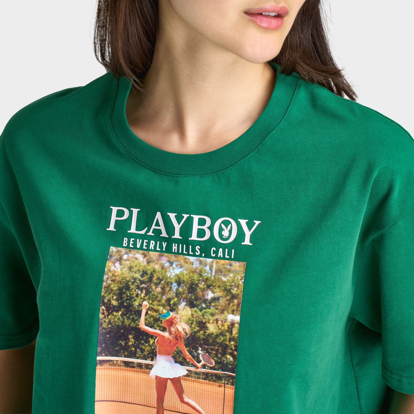 Playboy Femmes Olga De Mar T-Shirt de Tennis / Vert Verdoyant