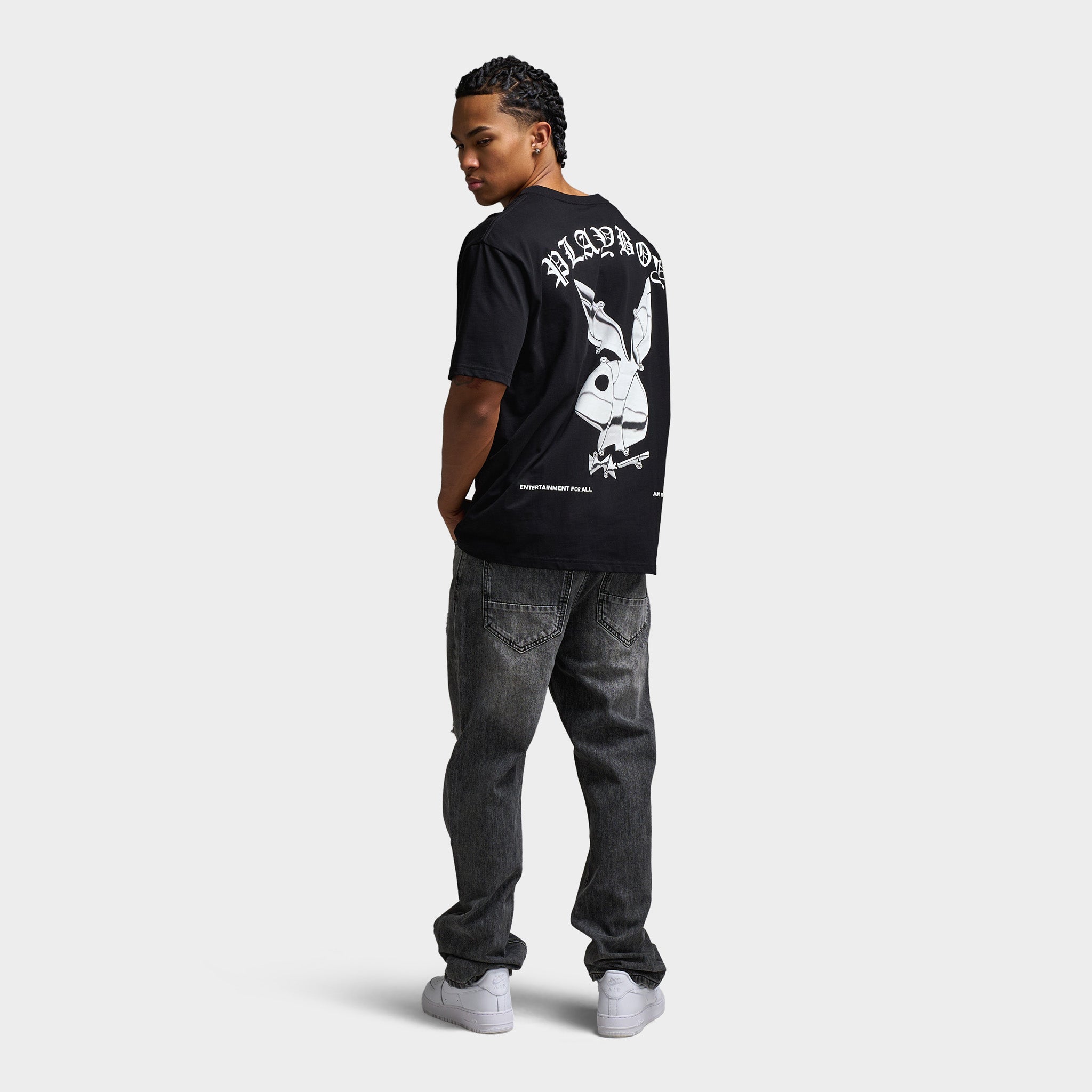Playboy Chrome RH Oversized Graphic T-Shirt / Black – JD Sports