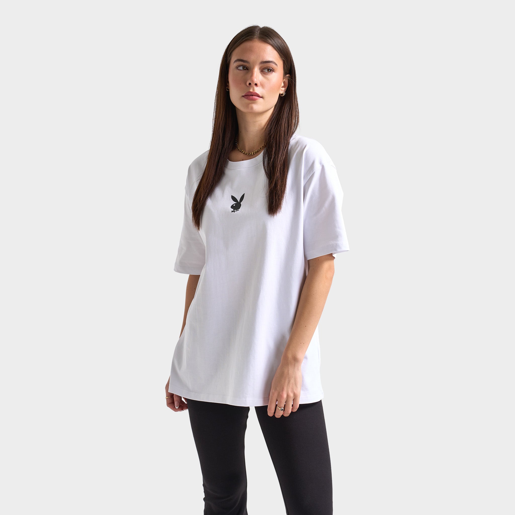 Playboy Women's Lips Diamonte Graphic T-Shirt / White – JD Sports