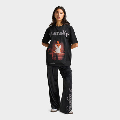 Playboy Chastity Samone Diamonte T-shirt / Noir