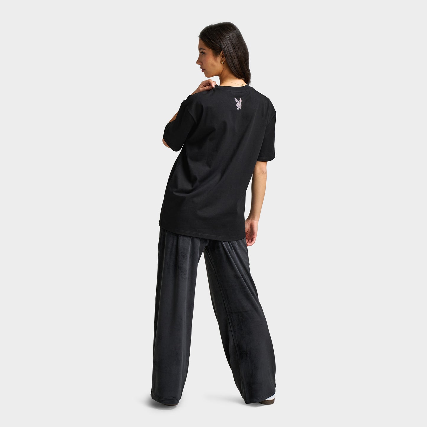 Playboy Chastity Samone Diamonte T-shirt / Noir