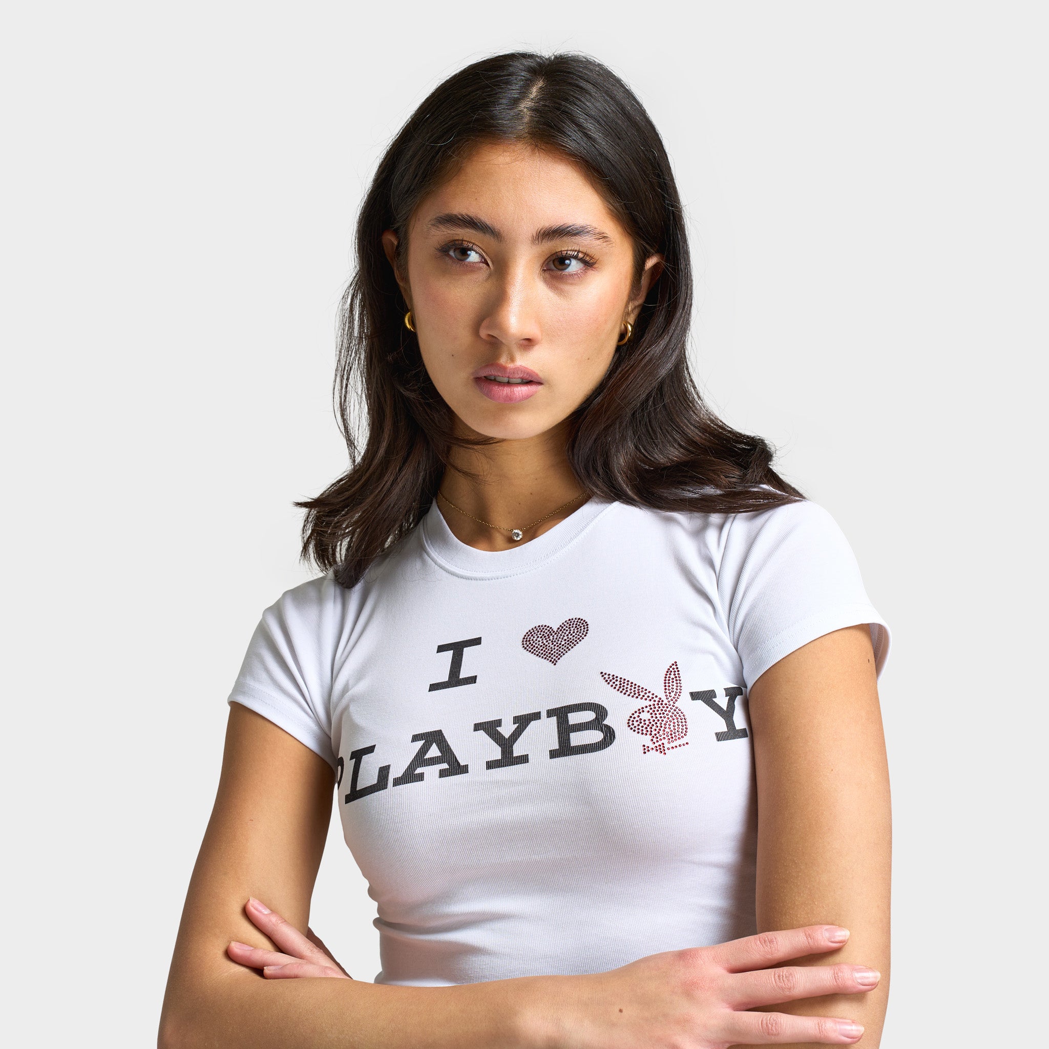 Playboy I Love Playboy Baby Tee / White – JD Sports