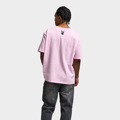 Playboy Bunny Necklace Oversized Graphic T-shirt / Pink