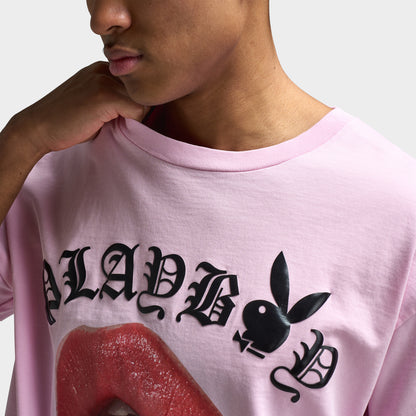 Playboy Bunny Necklace Oversized Graphic T-shirt / Pink