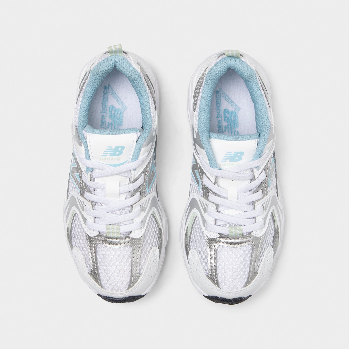 New Balance Children's 530 White / Silver - Light Blue