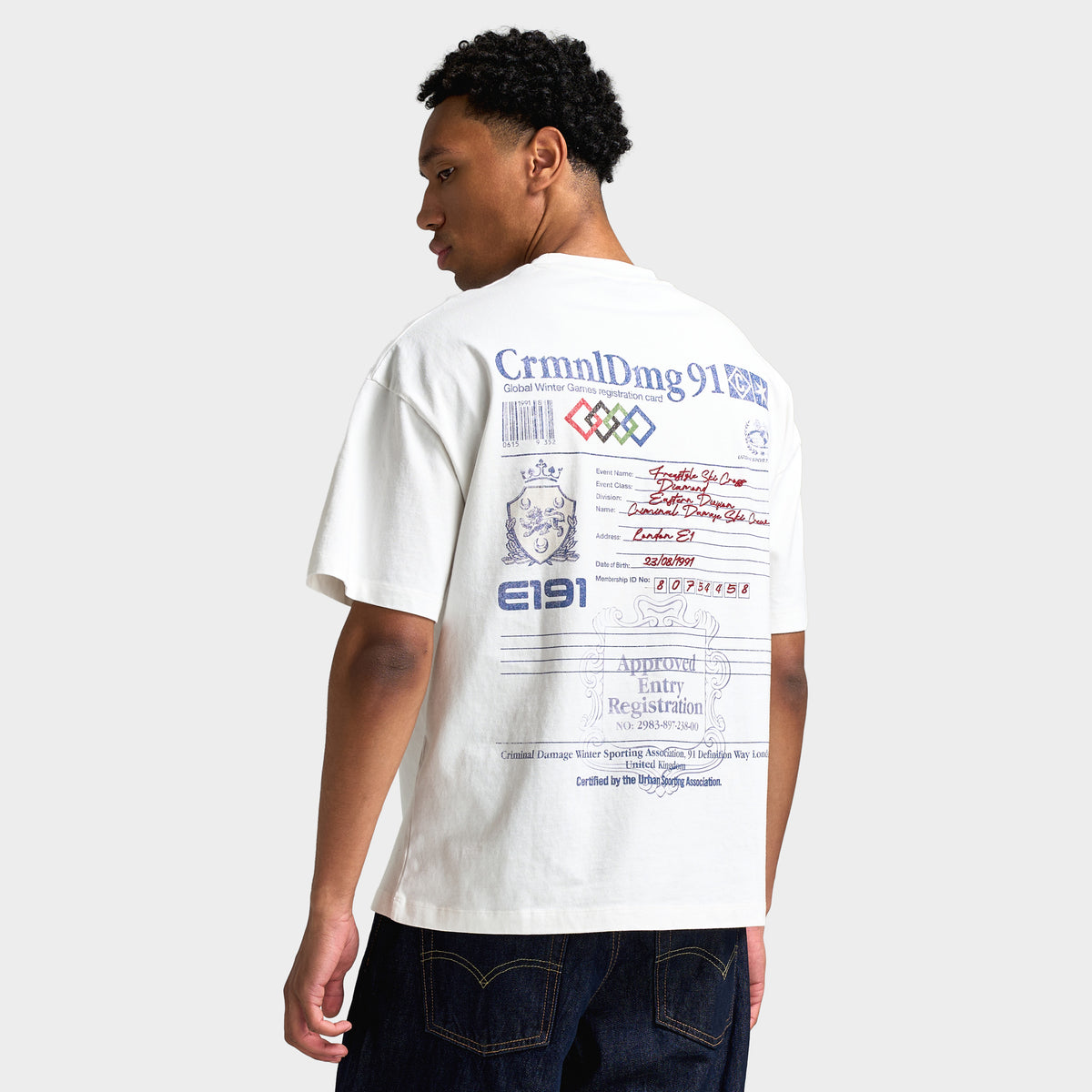 Criminal Damage Registration T-shirt / Blanc