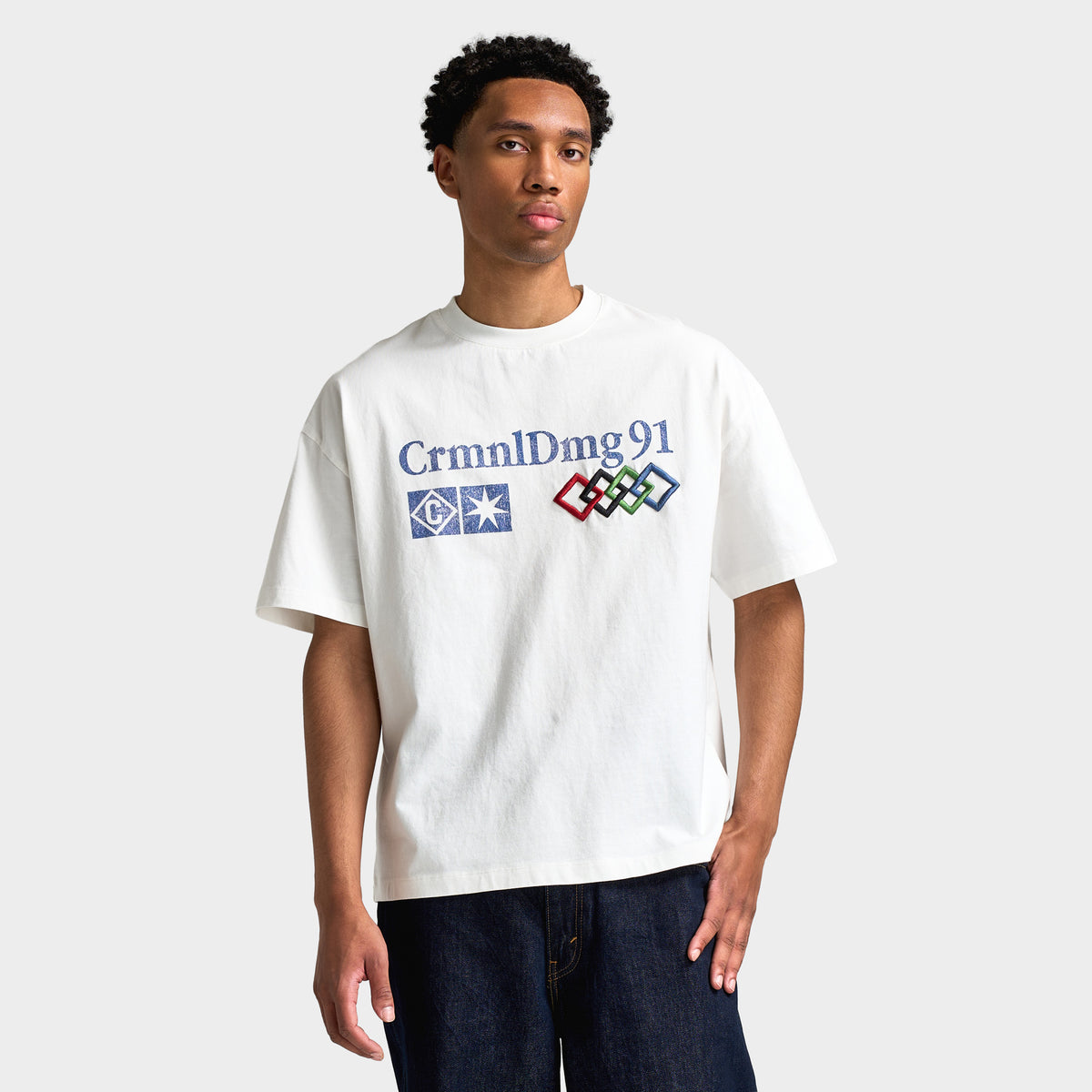Criminal Damage Registration T-shirt / Blanc