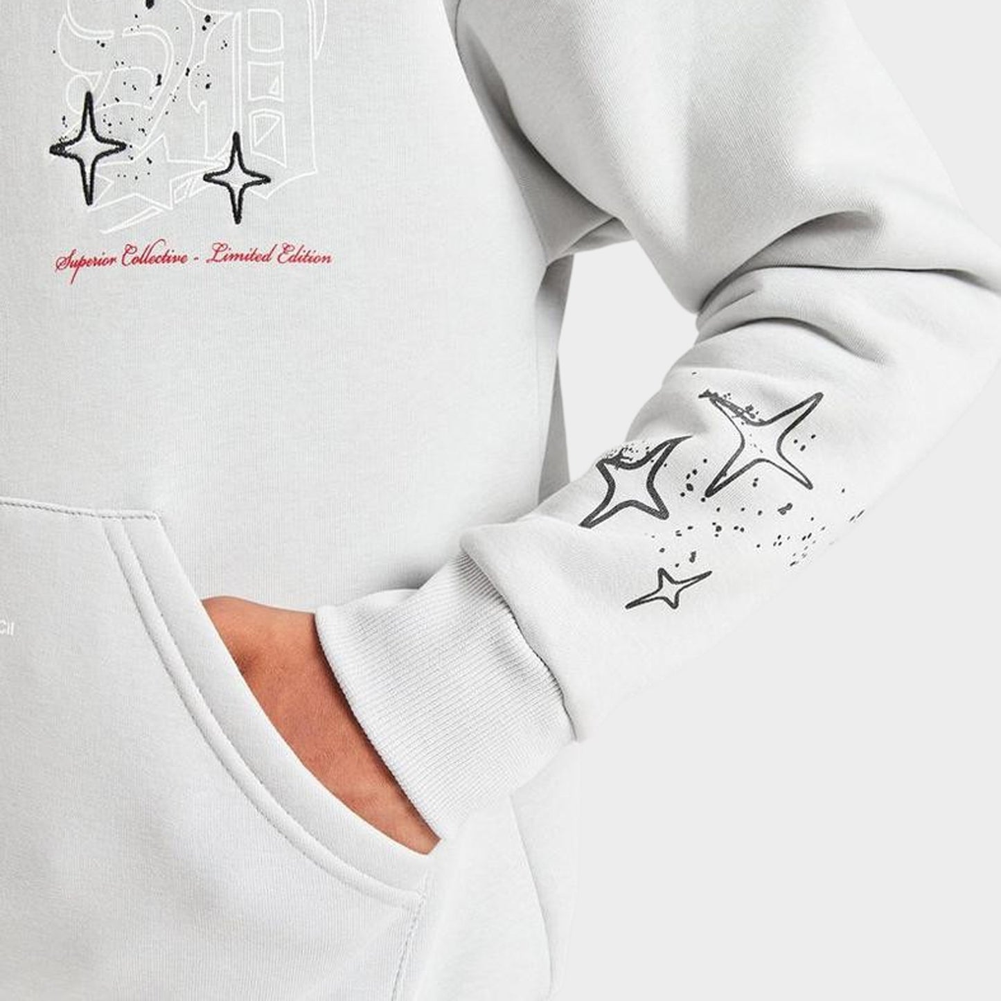 Supply & Demand Juniors' Vito Pullover Hoodie / Light Grey