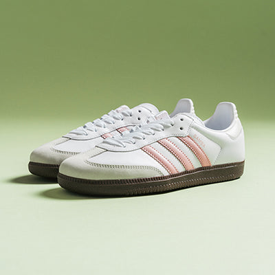 adidas Women's Samba OG "White / Wonder Mauve - White" shoe. Shop adidas now at JD Sports