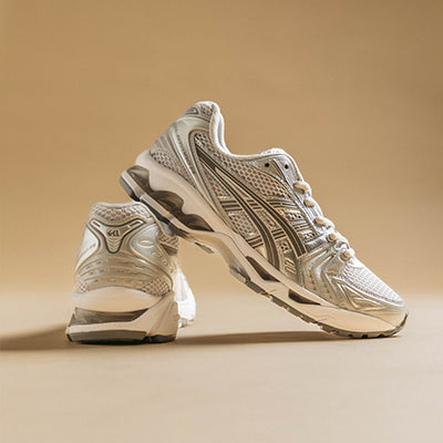 ASICS Women's Gel-Kayano 14 "Cloud Grey / Clay Grey" shoe. Shop asics now at JD Sports