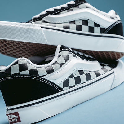 Vans Knu Skool "Black / True White" shoe. Shop Vans Knu & Old now at JD Sports. 