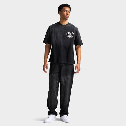 Criminal Damage Sun Fade Logo Mania T-shirt  / Noir Délavé