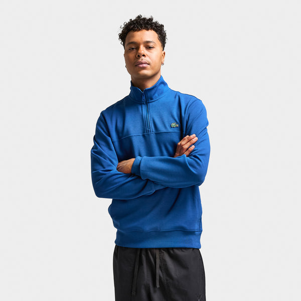 Lacoste Quarter Zip Classic Fit Double Face Sweatshirt Globe