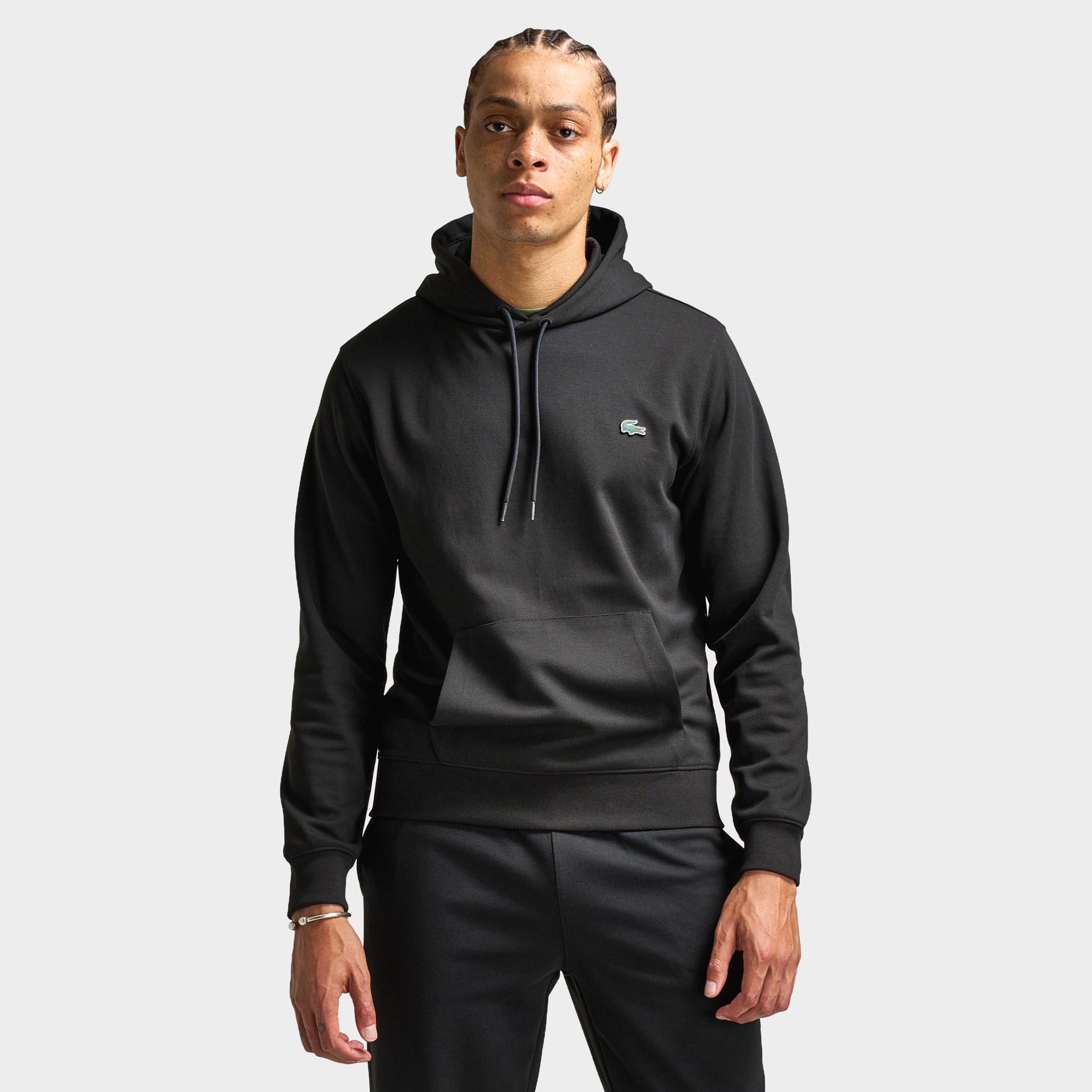 Lacoste Double Knit Overhead Hoodie Black – JD Sports