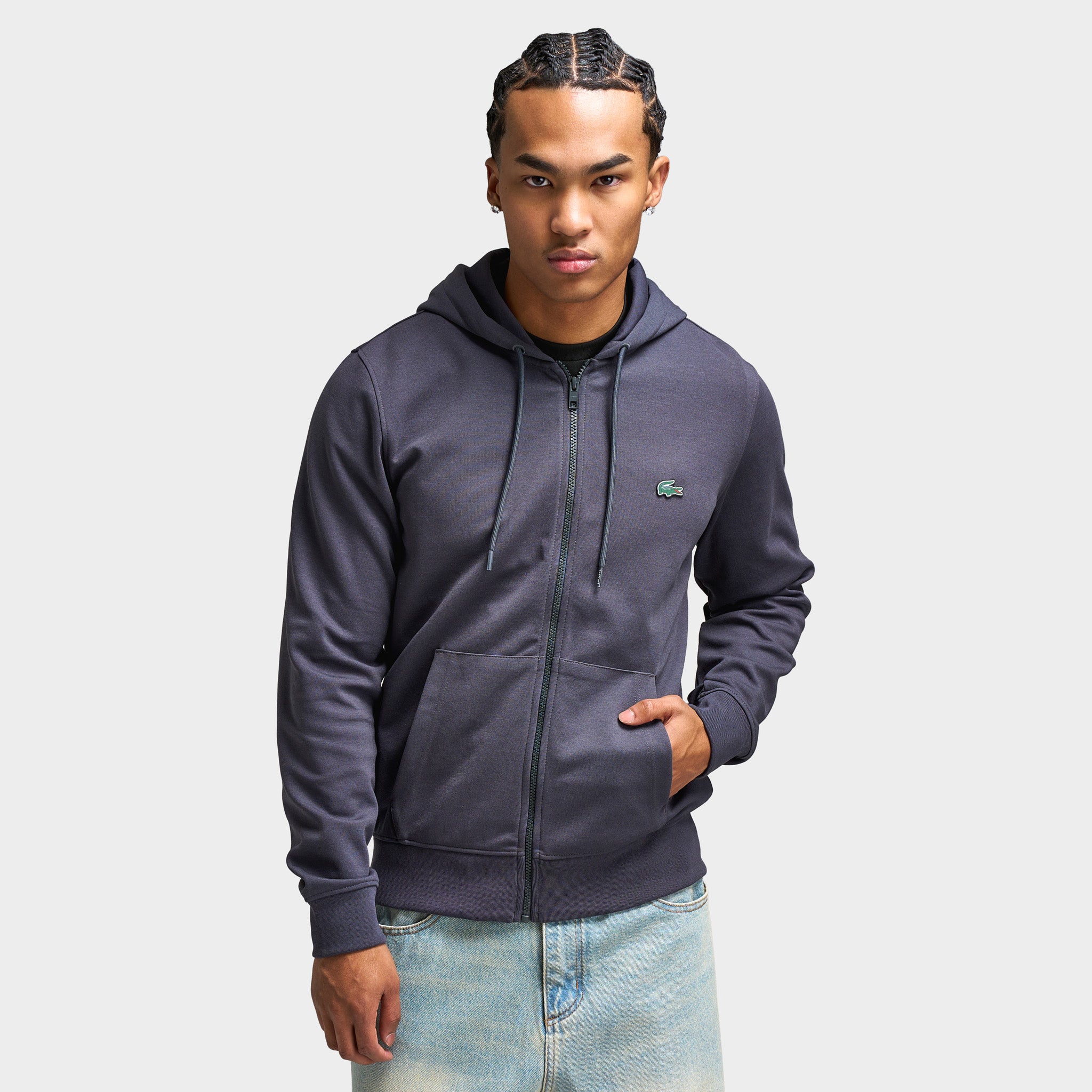 Lacoste Classic Fit Lightweight Double Face Full-Zip Hoodie