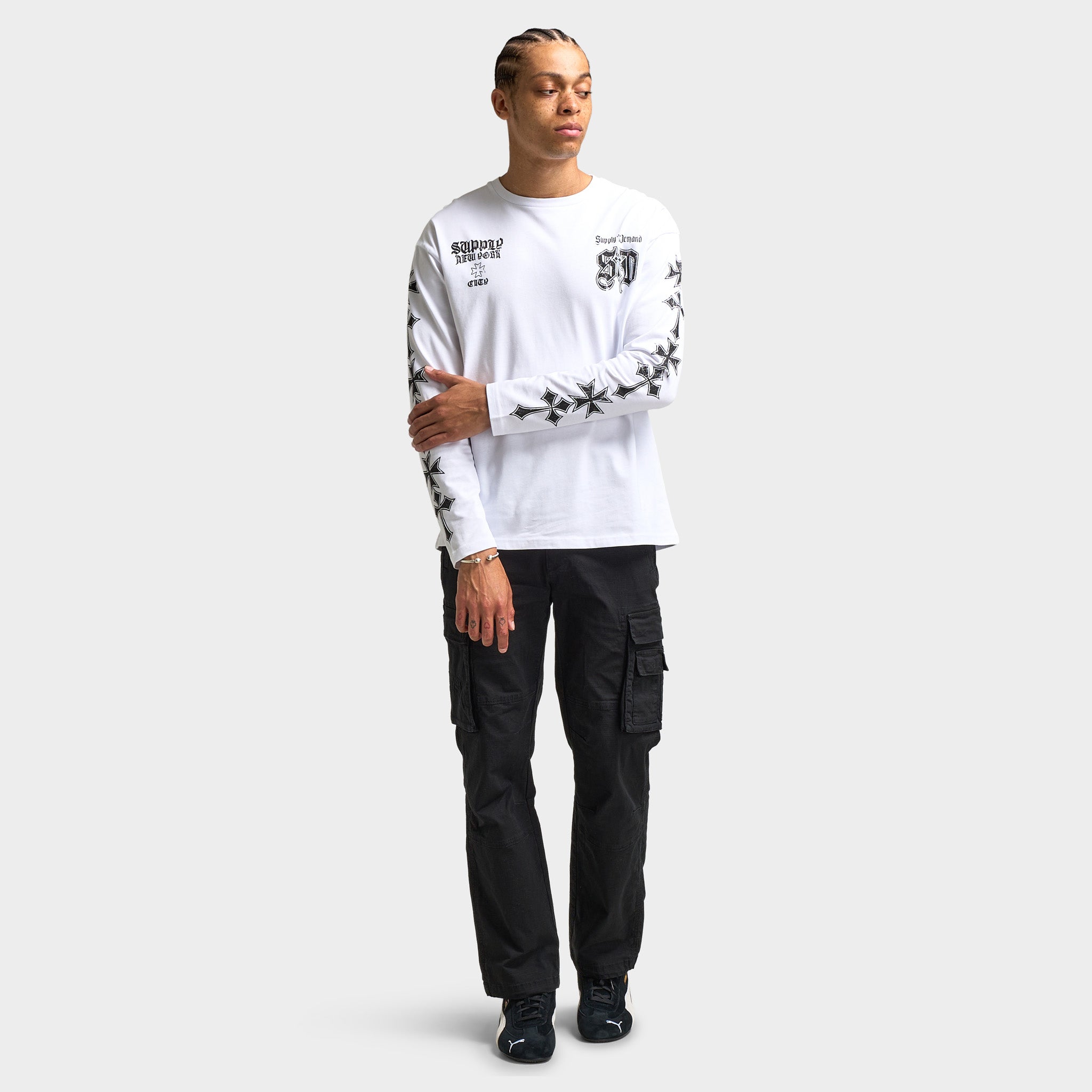 Supply & Demand Chance Long Sleeve T-shirt / Optic White