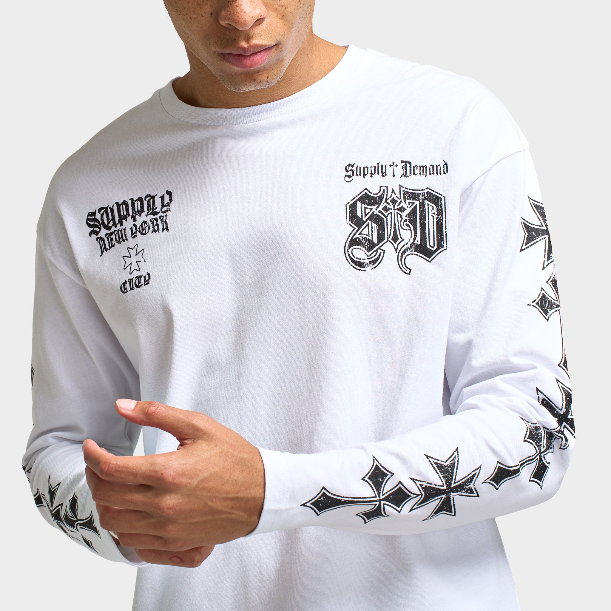 Supply & Demand Chance Long Sleeve T-shirt / Optic White