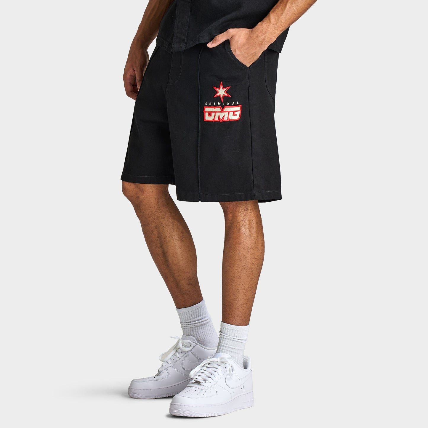 Criminal Damage Star Logo Shorts / Black