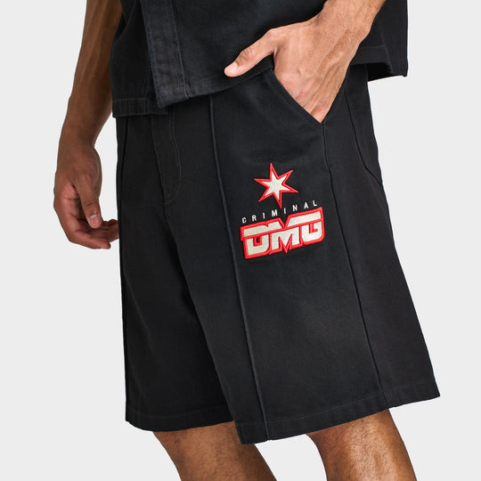 Criminal Damage Star Logo Shorts / Black