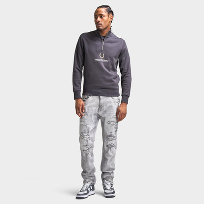 Fred Perry Stacked FLP Half-Zip / Anchor Grey