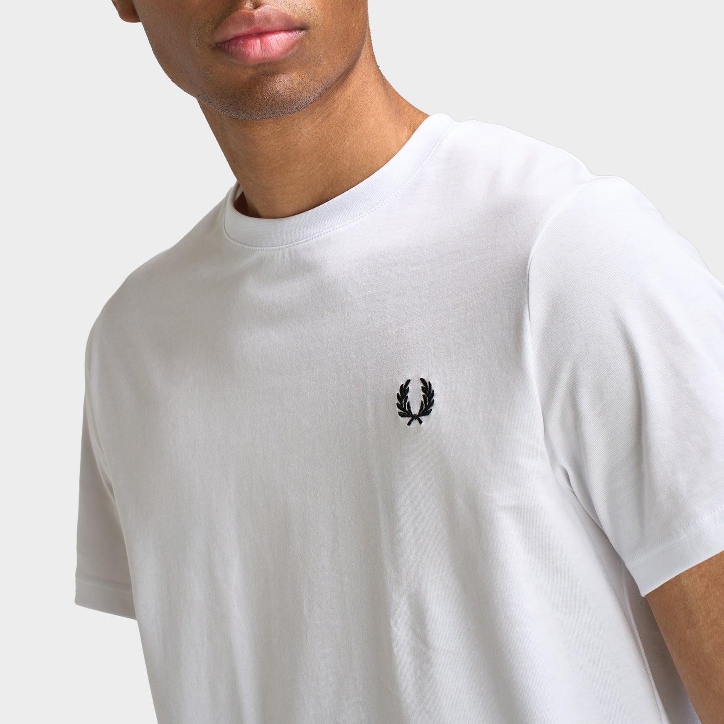 Fred Perry T-shirt à motif géométrique court / Blanc