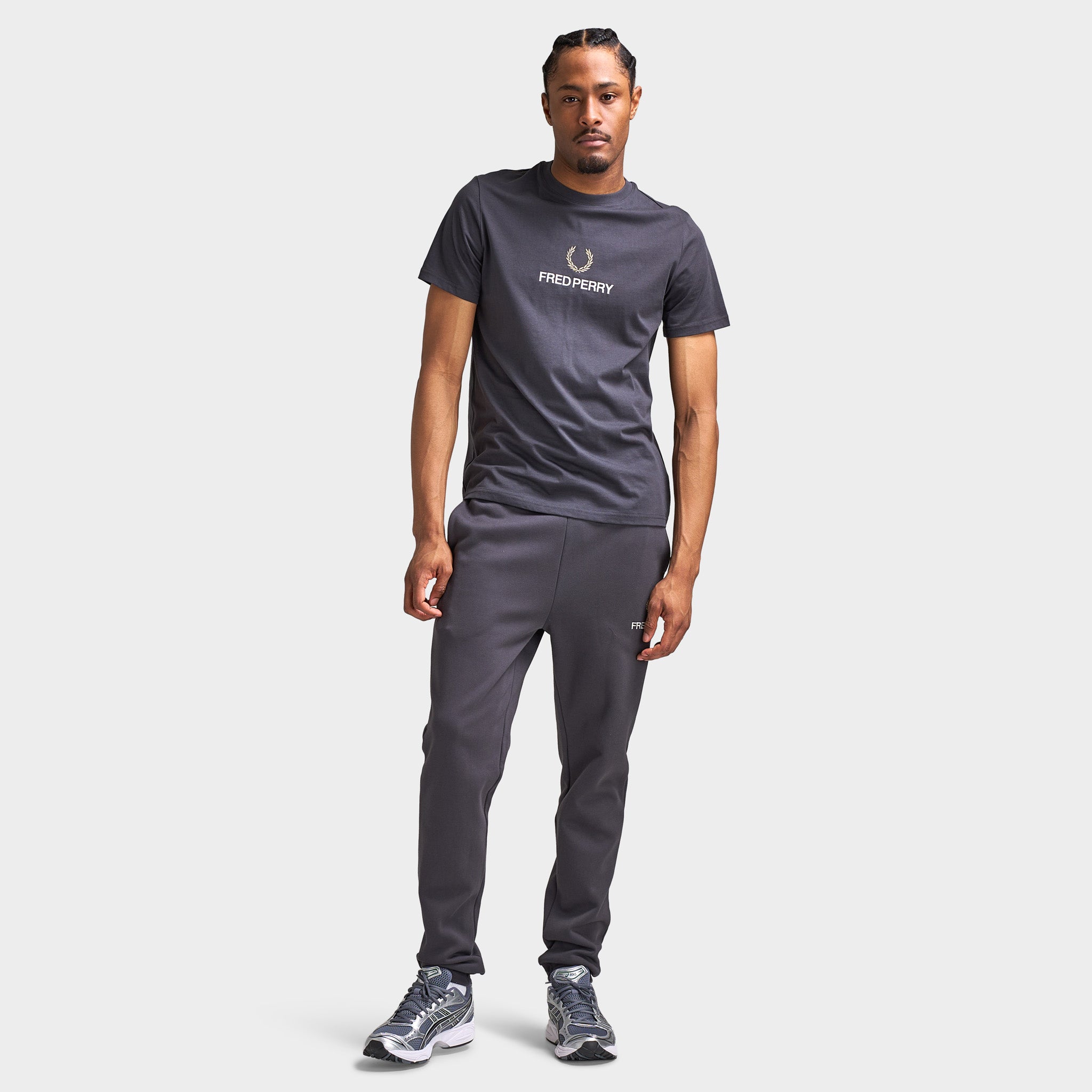 Fred Perry Stacked FLP T-Shirt / Anchor Grey – JD Sports