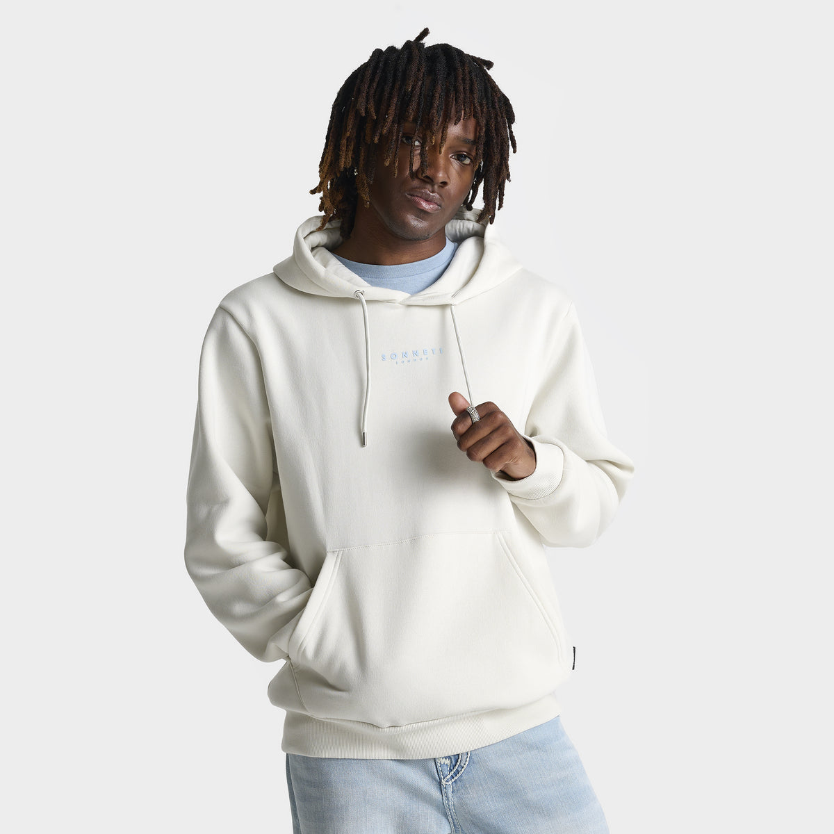 London Fleece Pullover Hoodie / White Onyx JD Sports