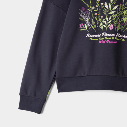 Sonneti Junior Filles Chandail à Capuchon Fleuri  / Gris