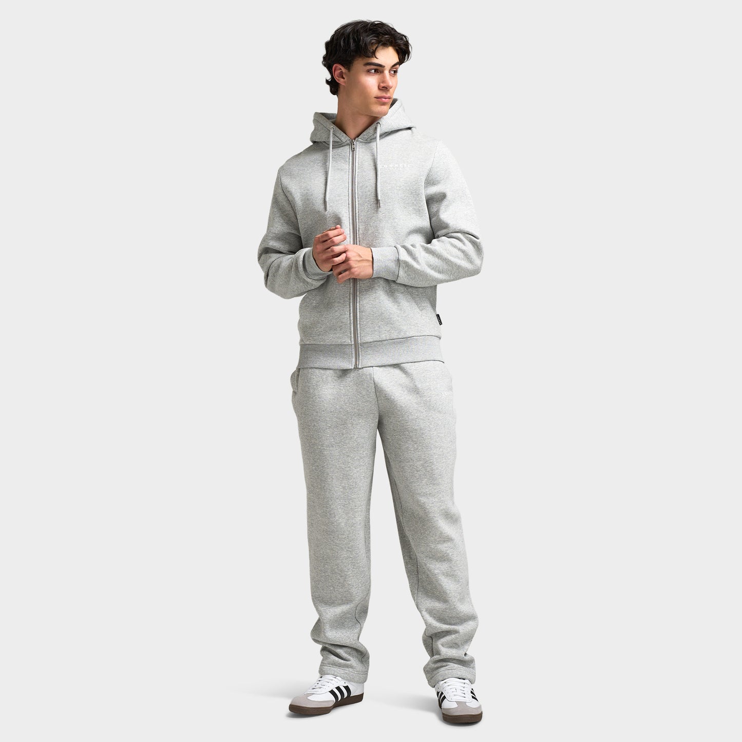 Sonneti London Pantalon à Ourlet Ouvert / Gris Clair Chiné
