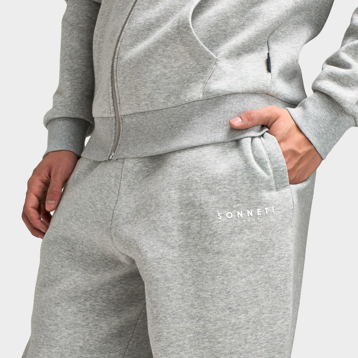 Sonneti London Pantalon à Ourlet Ouvert / Gris Clair Chiné
