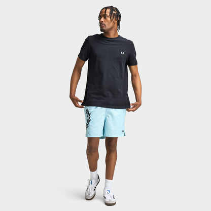 Fred Perry Side Laurel Swimshorts Ball Boy Blue / Anchor Grey