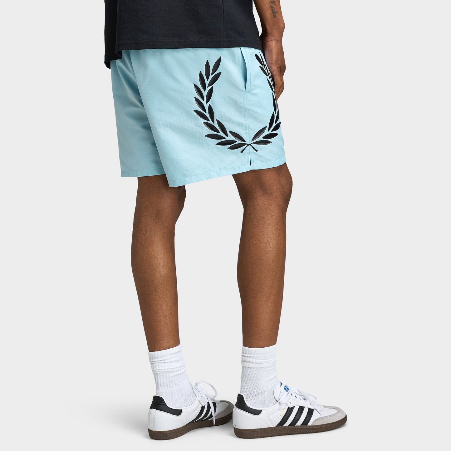 Fred Perry Side Laurel Swimshorts Ball Boy Blue / Anchor Grey