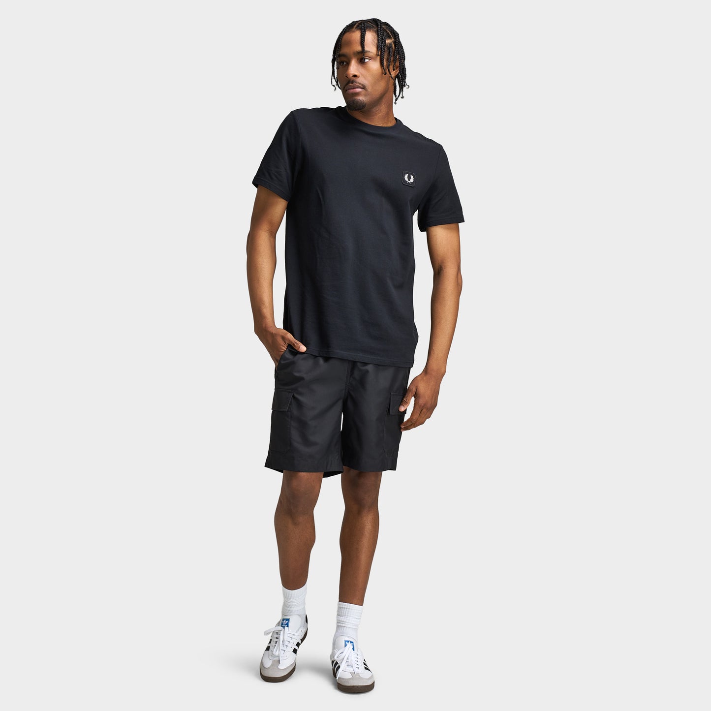 Fred Perry Badge Patch Pocket Swimshort / Black