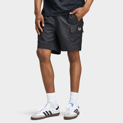 Fred Perry Badge Patch Pocket Swimshort / Black