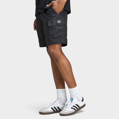 Fred Perry Badge Patch Pocket Swimshort / Black