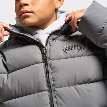 Supply & Demand Juniors' Hydro Padded Jacket / Dark Grey