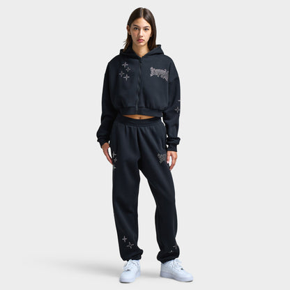 Supply & Demand Women's Kella Cropped Fullzip Hoodie / Black