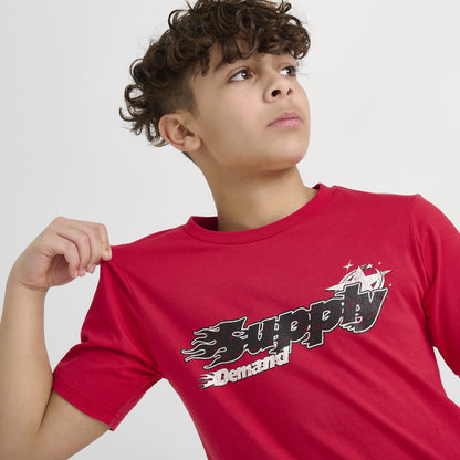 Supply & Demand Junior Boys' Martinez T-Shirt Red / Black