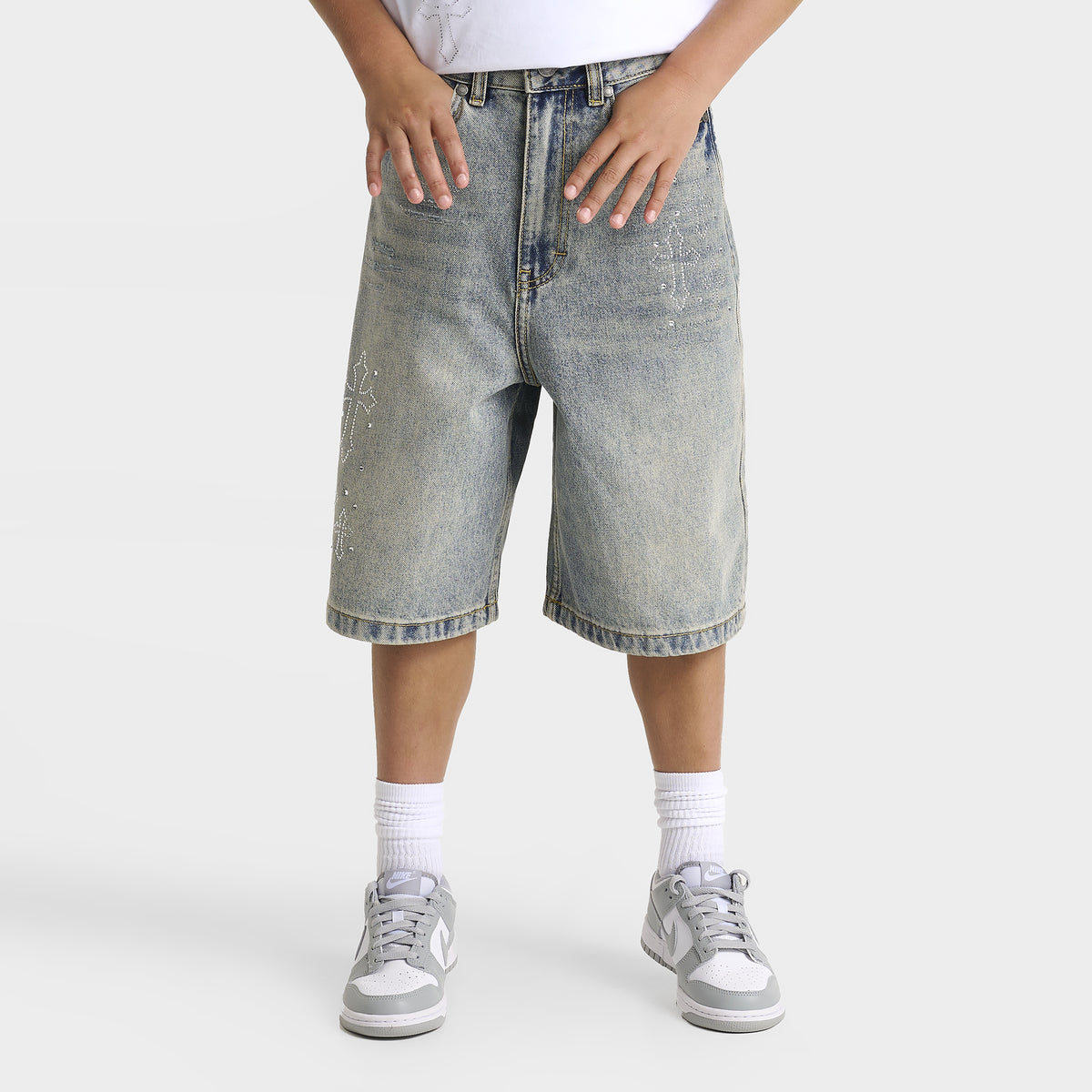 Supply Demand Junior Boys' Tember Denim Shorts Light Wash – JD